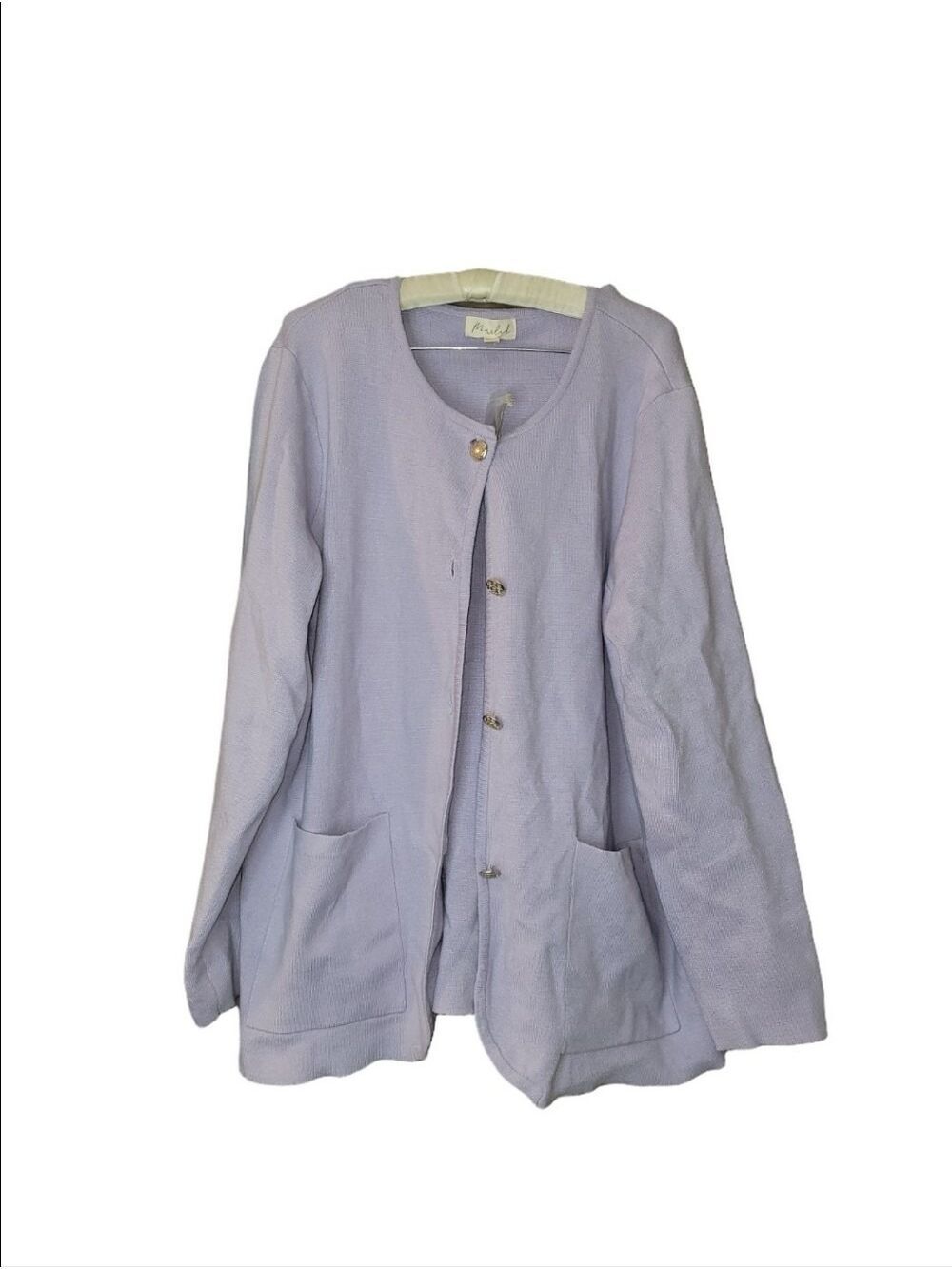 NWT Marled Button Front Sweater Cardigan Lilac Feminine XL